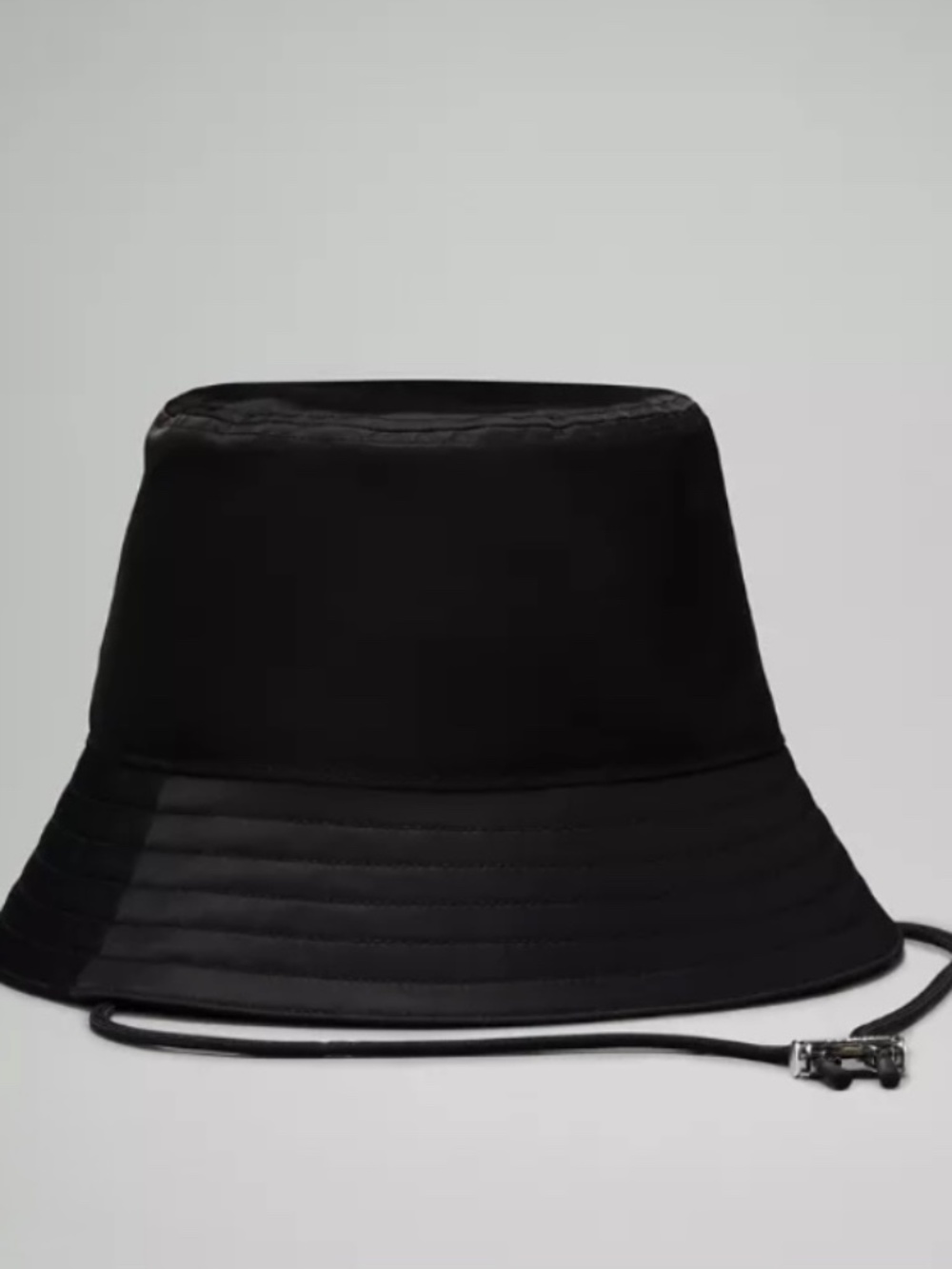 Lululemon Black Bucket Hat M/L Adjustable Chin Strap